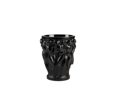 Vase bacchantes LALIQUE noir petit modèle - Pujol maison