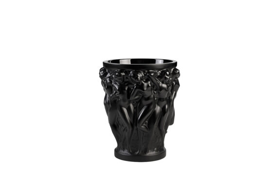 Vase bacchantes LALIQUE noir petit modèle - Pujol maison