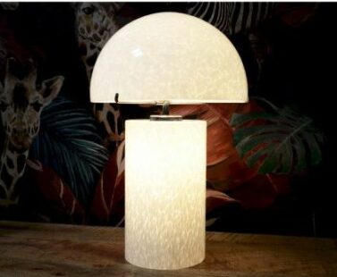 Lampe champignon blanche - Pujol maison