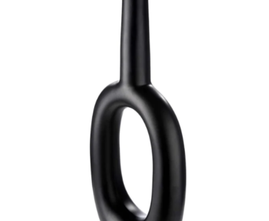 Vase noir mat moderne Ovale - H. 69 cm - Pujol maison