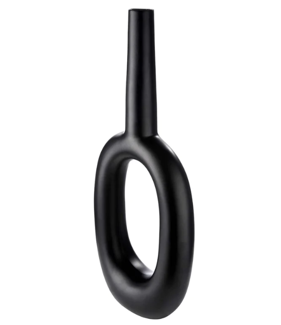 Vase noir mat moderne Ovale - H. 69 cm - Pujol maison