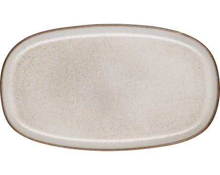 plat ovale en grès