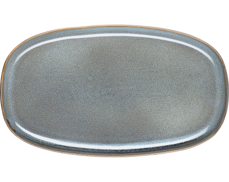 plat ovale grès