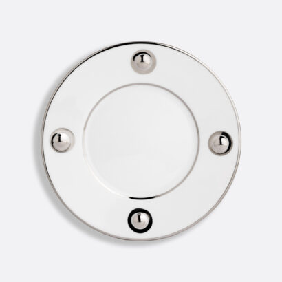 BERNARDAUD - Assiette dessert Ithaque platine- Pujol maison