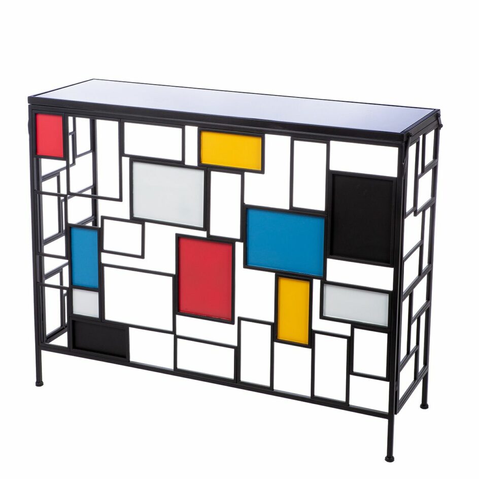 console métal multicolore