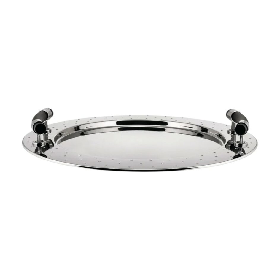 ALESSI - Plateau rond à poignées