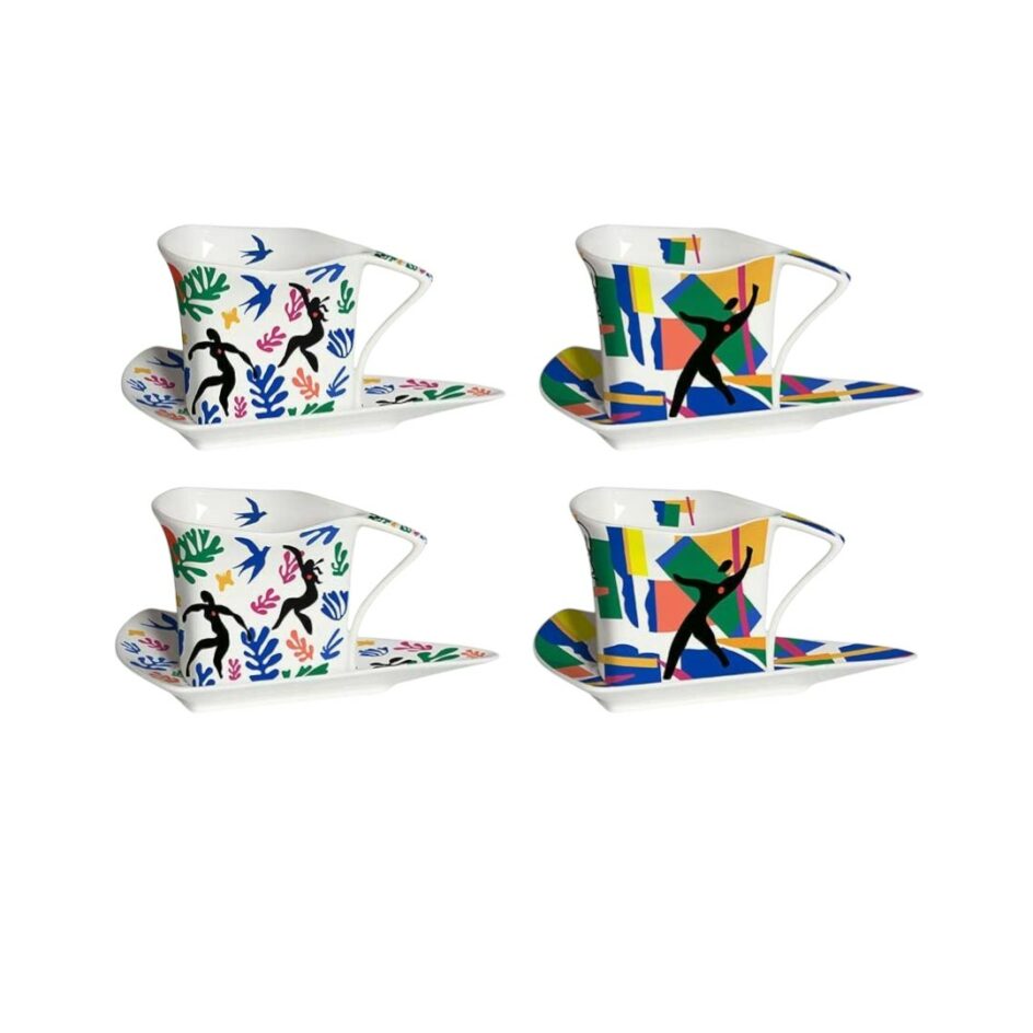 Coffret 4 tasses triangle à café "Henri Matisse"
