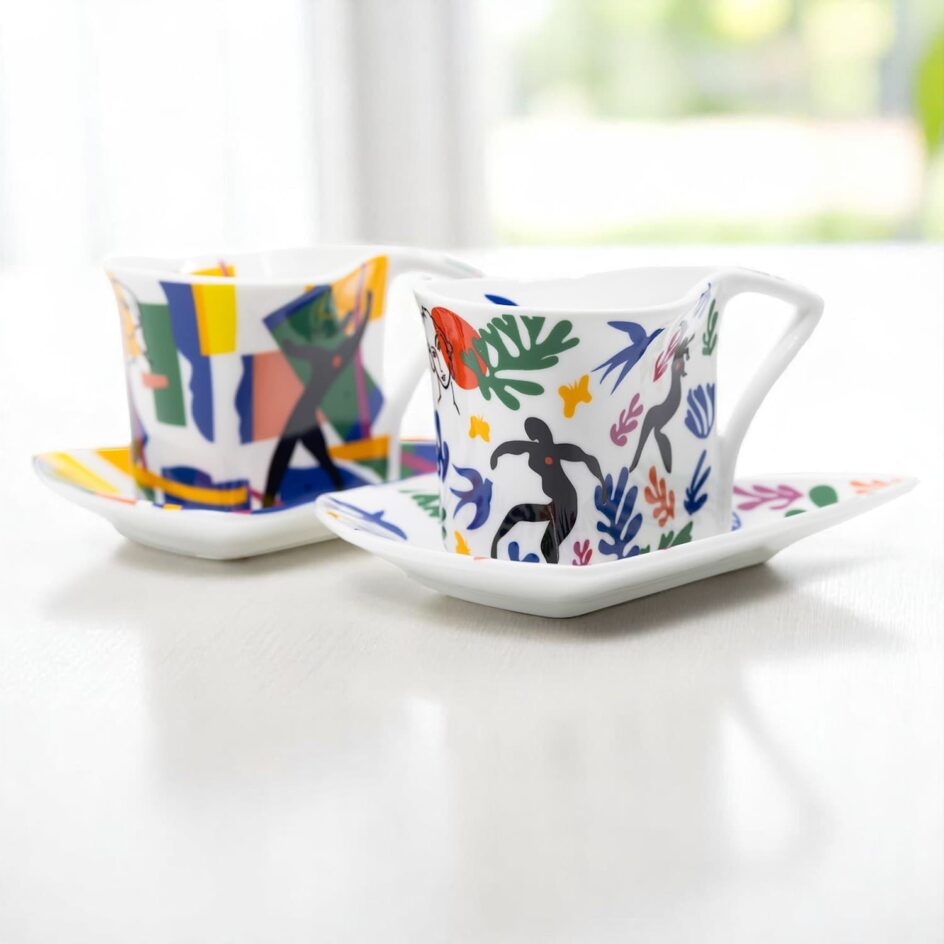 Coffret 4 tasses triangle à café "Henri Matisse"