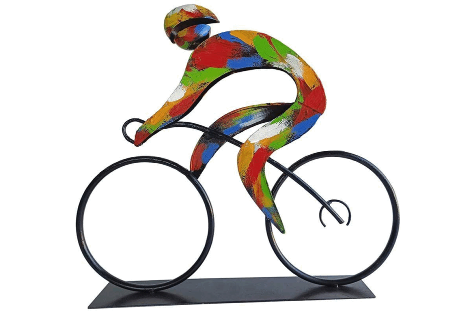 Sculpture vélo métal- pigment.