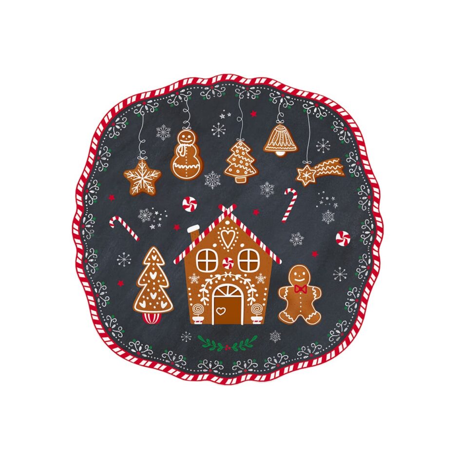 Assiette Noël "Gingerbread"