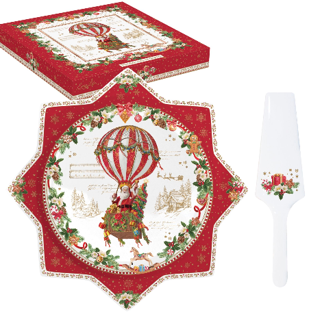 Coffret plat à tarte avec pelle Christmas