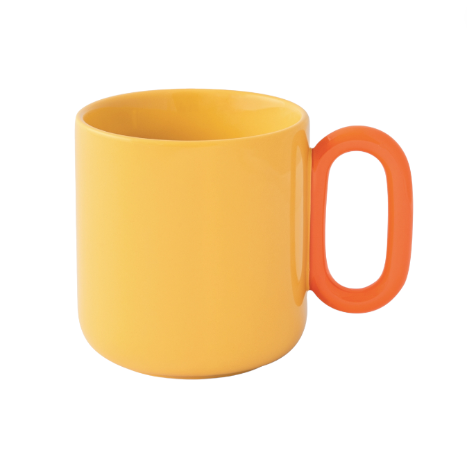 Mug "Creative" jaune anse orange