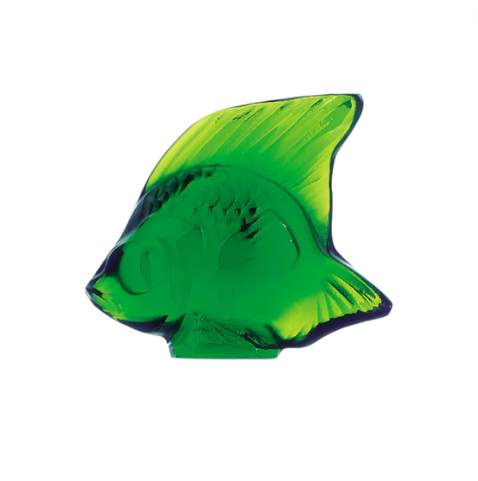LALIQUE - Poisson cristal vert amazone
