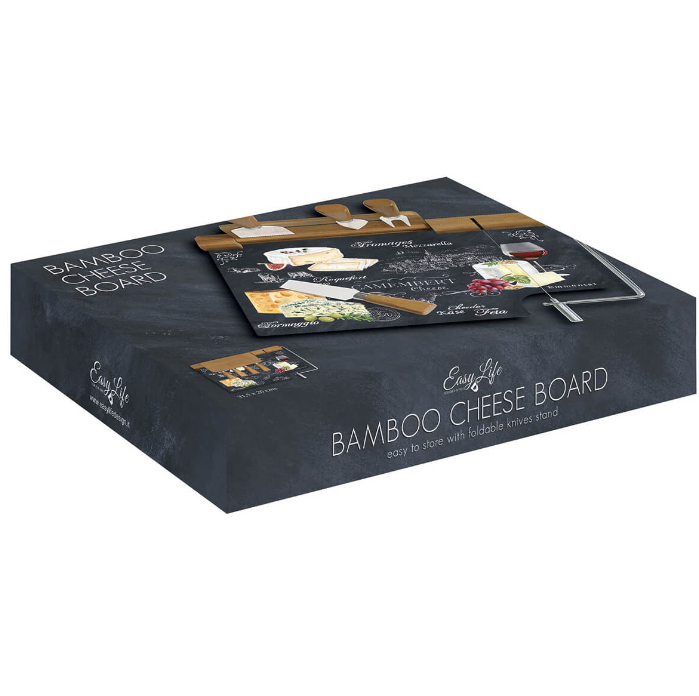 Plateau à fromages avec 4 couteaux World of Cheese