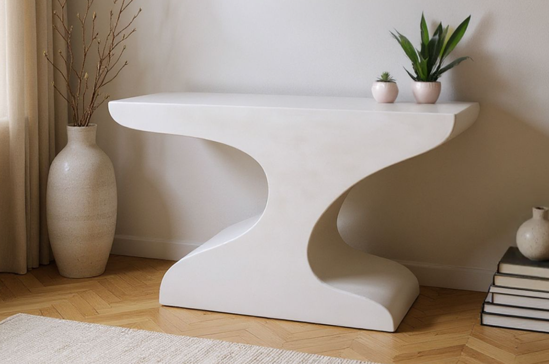 Console courbes fluides sable - GALET