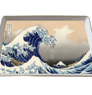 Petit plateau  "La Grande Vague » K Hokusai - 25x16cm