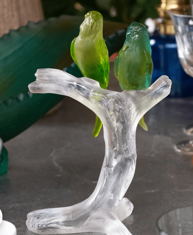 DAUM - Perruches sur Branche - H23 cm – Image 2