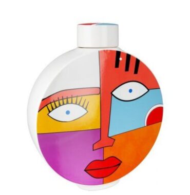 Vase à Couvercle - "Grafic-Face" - H28cm