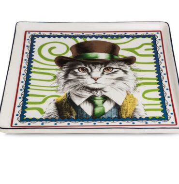 Assiette-Carrée-Motif-Chat