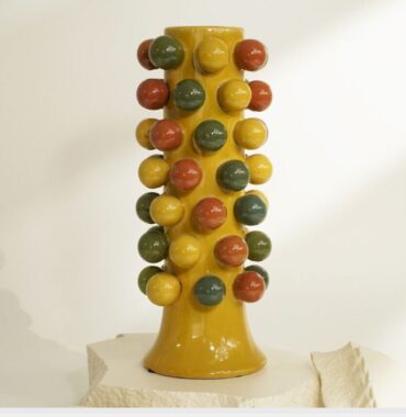 Vase-"Rebecca"-Vert-38 cm.