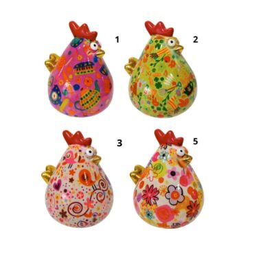 POMME PIDOU - Tirelire Poule Matilda - H15cm