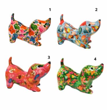 POMME PIDOU - Tirelire Teckel allongé - H9.5cm