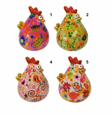 POMME PIDOU - Tirelire Poule Matilda - H15cm