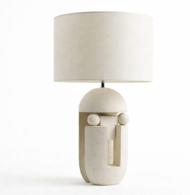 Lampe-"Nazca"-Blanche-72 cm.