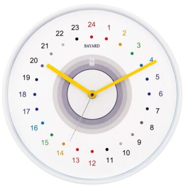 Pendule-Murale-Bayard-24 heures.