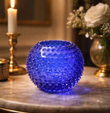 Vase-"Ananas"-Bleu-18 cm