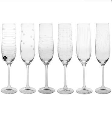 Coffret 6 flutes "Graphik".