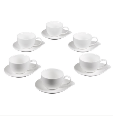 Coffret 6 Tasses café 10 cl "Pétale".