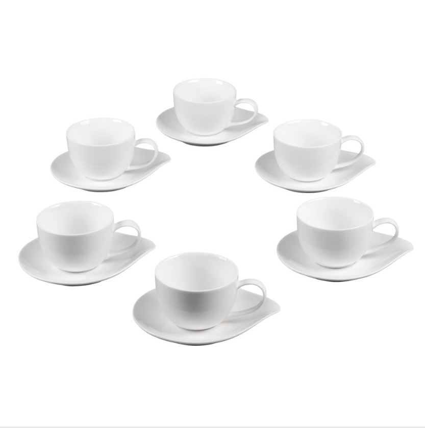 Coffret 6 Tasses café 10 cl "Pétale".