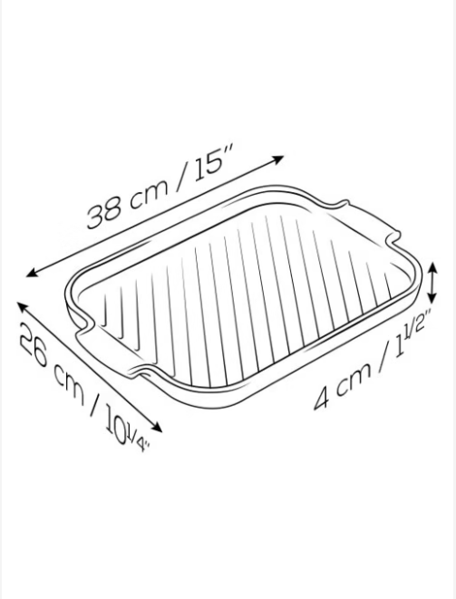 Grill To Table Plancha Rectangle 38 cm. – Image 2