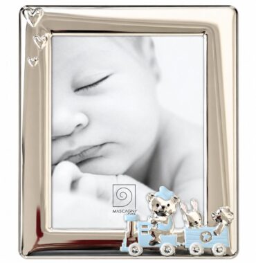 Cadre Enfant Petit Train Bleu.