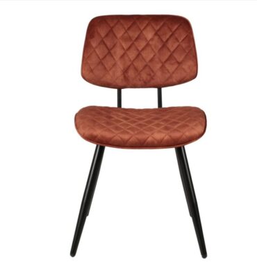 Chaise en Velours "Cognac".