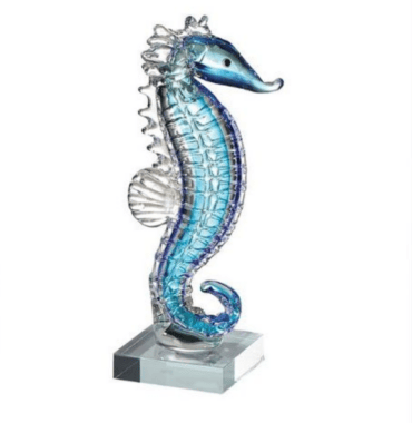 Hippocampe en Verre 25cm.