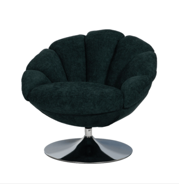 Fauteuil Venus Bleu et Chrome.