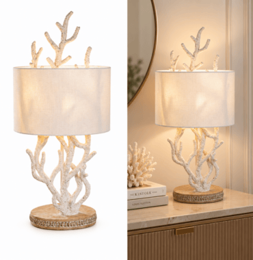 Lampe Corail Blanche 66 cm.
