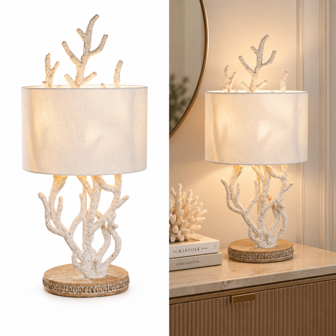Lampe Corail Blanche 66 cm.