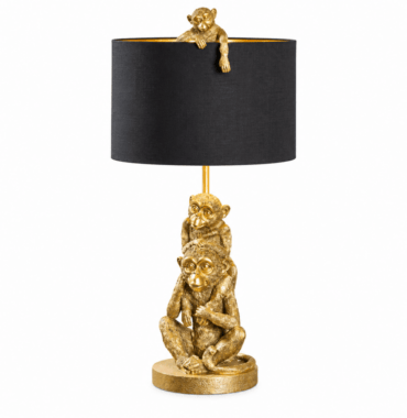 Lampe Singe Noire et OR.