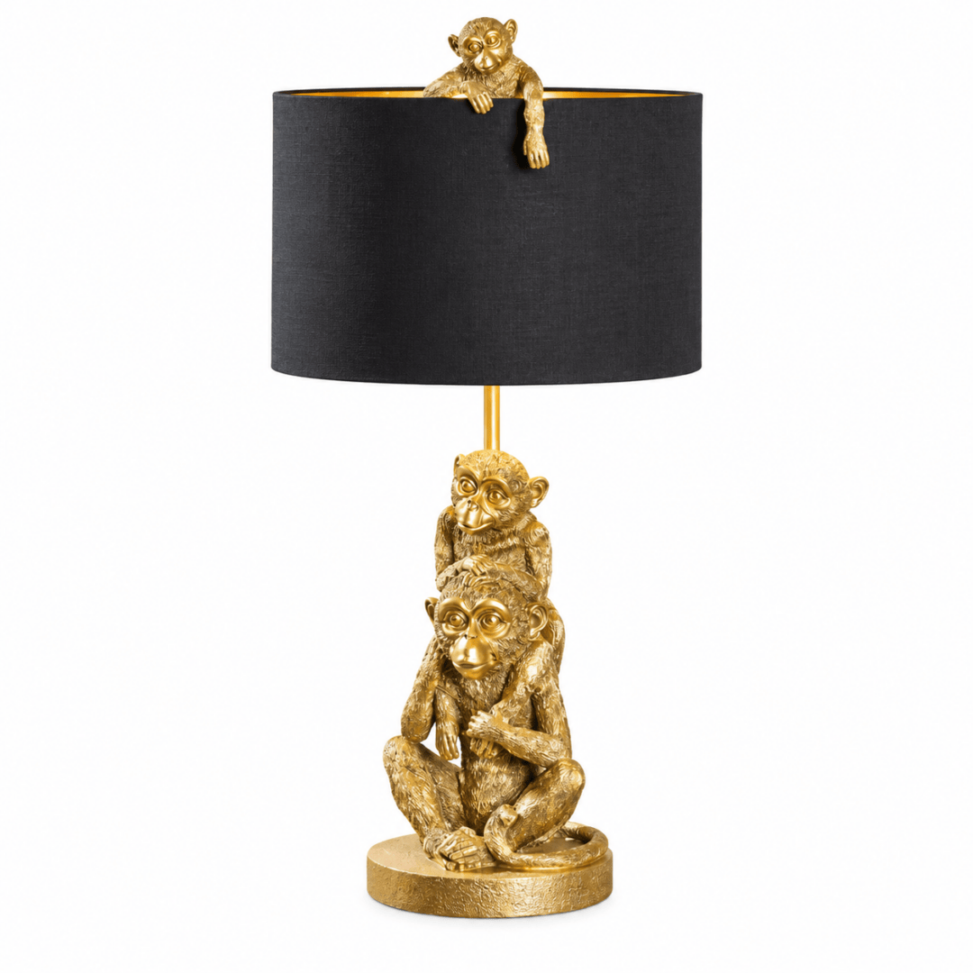 Lampe Singe Noire et OR.