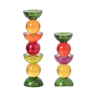 Chandelier Multicolore en Verre