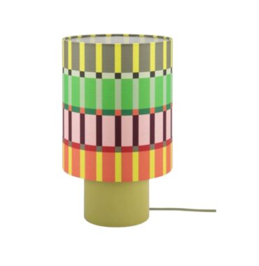 Lampe Alma en céramique avec abat-jour textile - H36cm