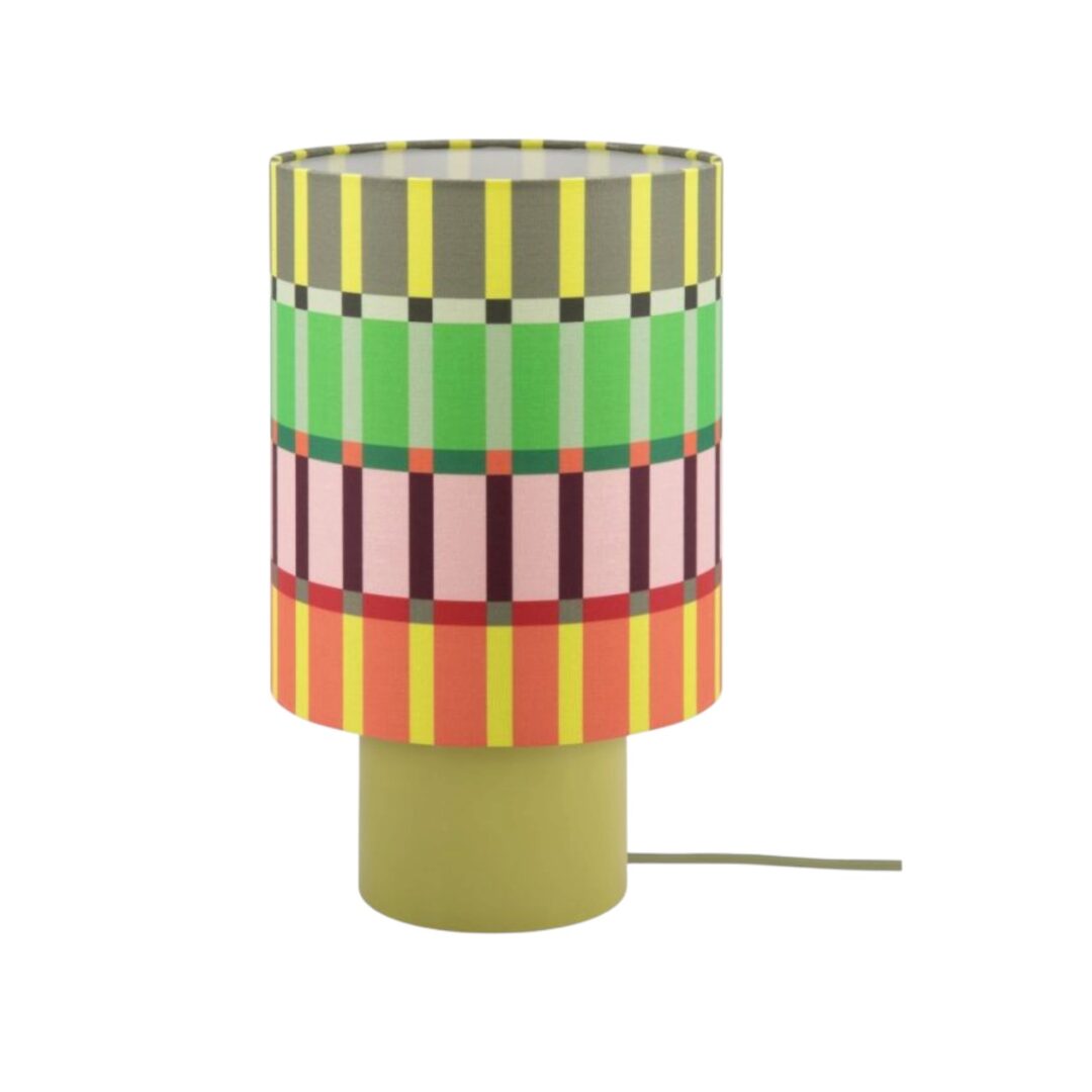 Lampe Alma en céramique avec abat-jour textile - H36cm